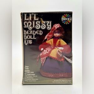 Vintage Walco Li'l Missy Beaded Doll Ornament Kit PIRATE Sword Girl New